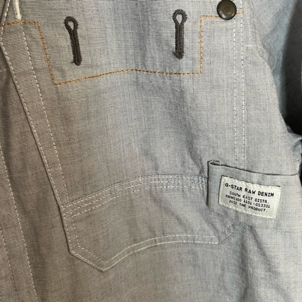 G-Star Raw Denim Zipper and Snap Button Closure Front Size Medium - Picture 13 of 14